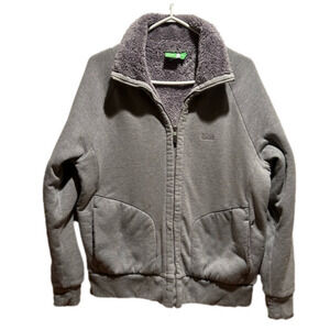 HUGO BOSS 100% Cotton Zippered Grey Men’s Jacket with Faux Fur Lining Me…